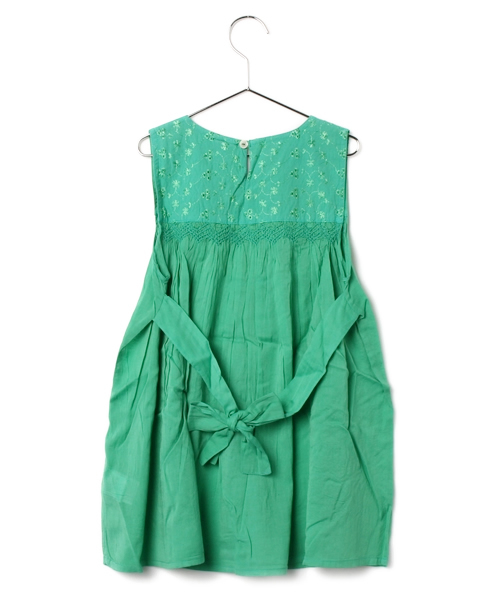 チャイハネ（チャイハネ）の「【チャイハネ】スモーネキッズブラウス130cm（ワンピース・キッズ・グリーン/アイボリー/ブルー/ピンク/ライトピンク/イエロー・FREE）」の9枚目の写真