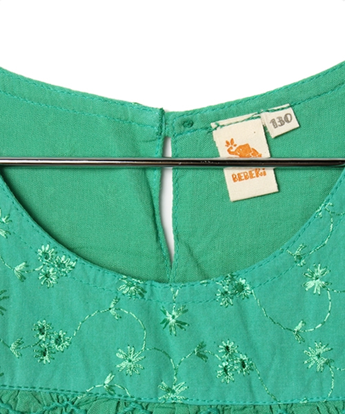 チャイハネ（チャイハネ）の「【チャイハネ】スモーネキッズブラウス130cm（ワンピース・キッズ・グリーン/アイボリー/ブルー/ピンク/ライトピンク/イエロー・FREE）」の10枚目の写真