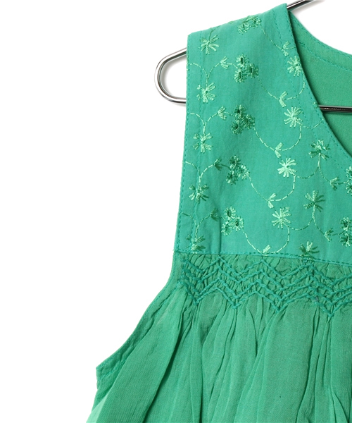 チャイハネ（チャイハネ）の「【チャイハネ】スモーネキッズブラウス130cm（ワンピース・キッズ・グリーン/アイボリー/ブルー/ピンク/ライトピンク/イエロー・FREE）」の11枚目の写真