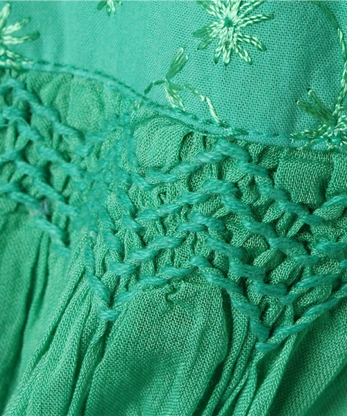 チャイハネ（チャイハネ）の「【チャイハネ】スモーネキッズブラウス130cm（ワンピース・キッズ・グリーン/アイボリー/ブルー/ピンク/ライトピンク/イエロー・FREE）」の16枚目の写真