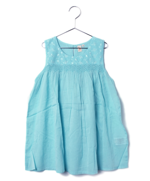 チャイハネ（チャイハネ）の「【チャイハネ】スモーネキッズブラウス130cm（ワンピース・キッズ・グリーン/アイボリー/ブルー/ピンク/ライトピンク/イエロー・FREE）」の7枚目の写真