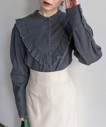 feepur | デニムフリルブラウス(シャツ/ブラウス)