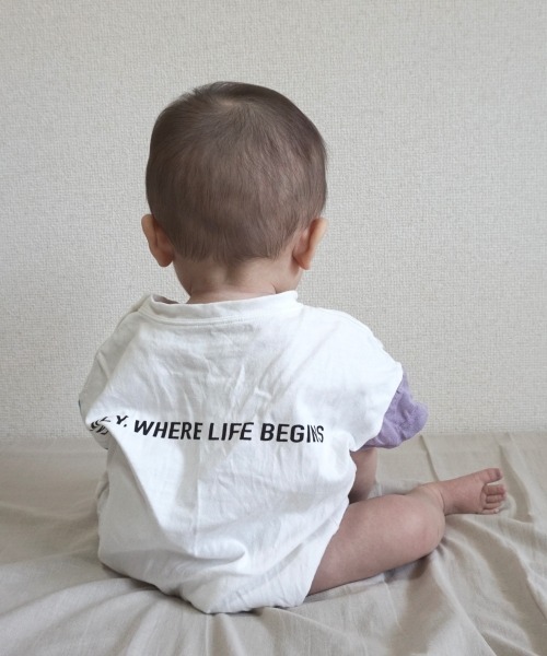 MAKE YOUR DAY(メイクユアデイ)の「ワンポイント刺繍ファミリーロンパース■70.80cm(ロンパース・キッズ・ベージュ/オフホワイト/マルチ・80/70)」の7枚目の写真