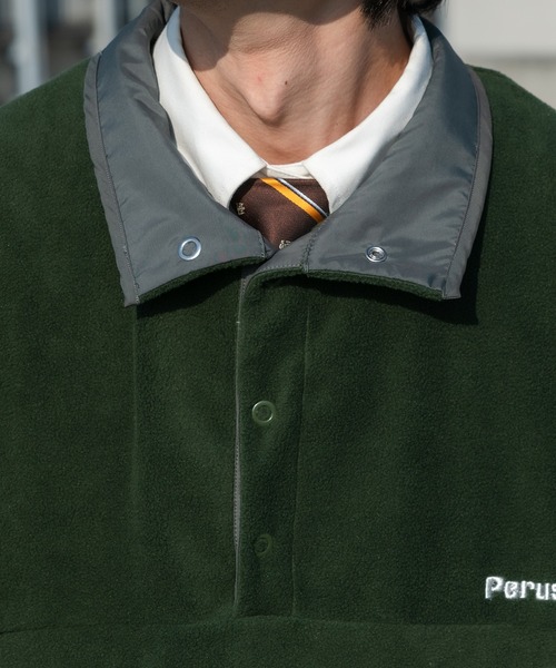 Perushu（ペルーシュ）の「レトロ配色切り替えフリースプルオーバー（その他トップス・メンズ・ライトブルー/ライトグリーン/ライトベージュ/ダークグリーン・MEDIUM/LARGE）」の16枚目の写真