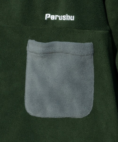 Perushu（ペルーシュ）の「レトロ配色切り替えフリースプルオーバー（その他トップス・メンズ・ライトブルー/ライトグリーン/ライトベージュ/ダークグリーン・MEDIUM/LARGE）」の17枚目の写真