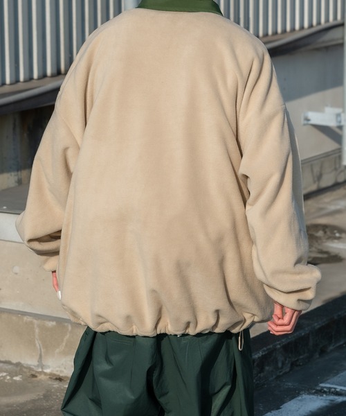 Perushu（ペルーシュ）の「レトロ配色切り替えフリースプルオーバー（その他トップス・メンズ・ライトブルー/ライトグリーン/ライトベージュ/ダークグリーン・MEDIUM/LARGE）」の7枚目の写真