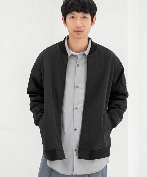 LAKOLE（ラコレ）の「FSS MA-1ブルゾン / 262396（MA-1・メンズ・オリーブ/ブラック/グレー・LARGE/MEDIUM）」の2枚目の写真