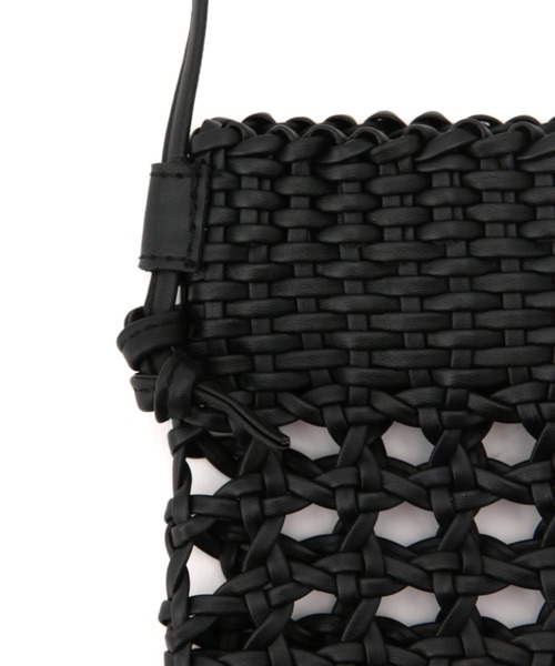 ROPE' PICNIC（ロペピクニック）の「スムースハンドメッシュミニスクエアショルダーバッグ（ショルダーバッグ・レディース・ブラック/オフホワイト/グリーン・FREE）」の11枚目の写真