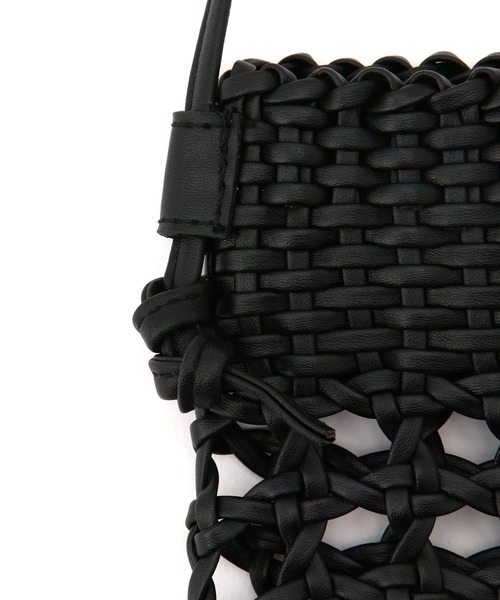 ROPE' PICNIC（ロペピクニック）の「スムースハンドメッシュミニスクエアショルダーバッグ（ショルダーバッグ・レディース・ブラック/オフホワイト/グリーン・FREE）」の12枚目の写真