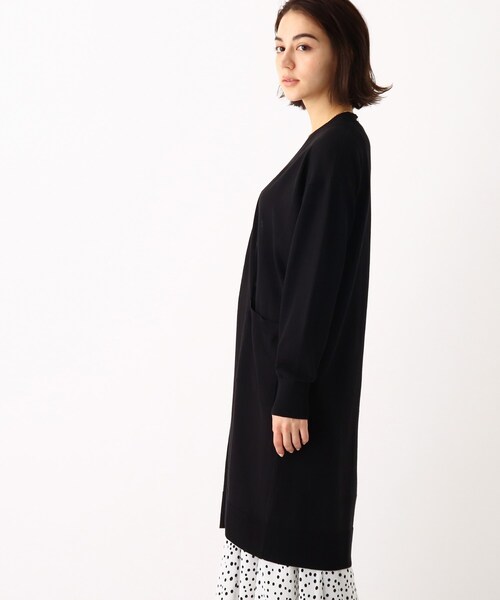 OPAQUE.CLIP（オペークドットクリップ）の「◆ロングカーディガン【エクストラファインオーガニックコットン】（カーディガン/ボレロ・レディース・ブラック/サンドベージュ/オフホワイト/ブラウン系その他・38/42/40）」の6枚目の写真
