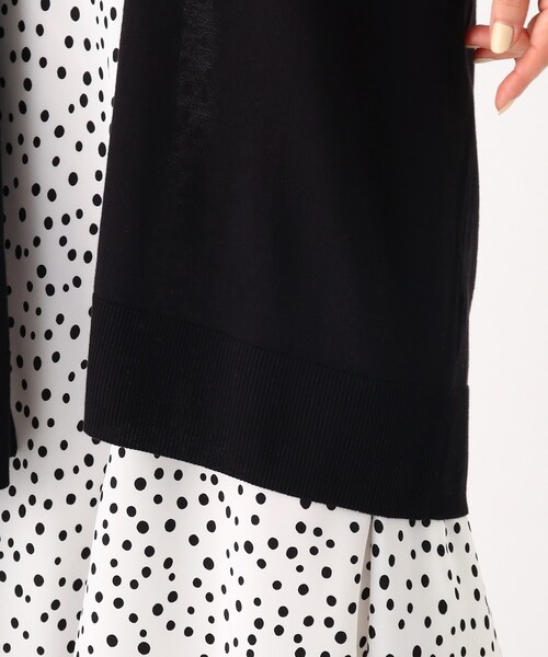 OPAQUE.CLIP（オペークドットクリップ）の「◆ロングカーディガン【エクストラファインオーガニックコットン】（カーディガン/ボレロ・レディース・ブラック/サンドベージュ/オフホワイト/ブラウン系その他・38/42/40）」の10枚目の写真