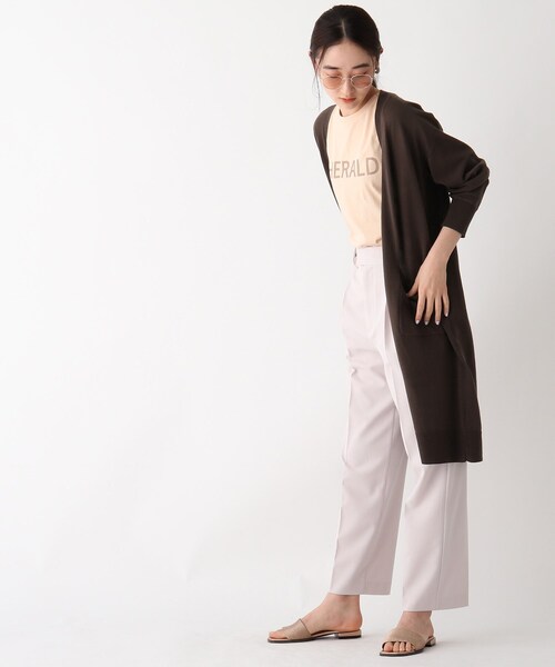 OPAQUE.CLIP（オペークドットクリップ）の「◆ロングカーディガン【エクストラファインオーガニックコットン】（カーディガン/ボレロ・レディース・ブラック/サンドベージュ/オフホワイト/ブラウン系その他・38/42/40）」の16枚目の写真