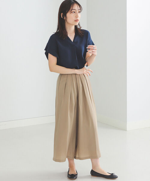 BEAMS HEART（ビームスハート）の「BEAMS HEART / スキッパー 袖フリル プルオーバー（シャツ/ブラウス・レディース・ネイビー/サックスブルー/イエロー/ホワイト系その他・ONE SIZE）」の19枚目の写真
