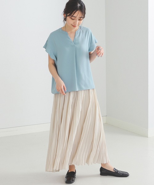 BEAMS HEART（ビームスハート）の「BEAMS HEART / スキッパー 袖フリル プルオーバー（シャツ/ブラウス・レディース・ネイビー/サックスブルー/イエロー/ホワイト系その他・ONE SIZE）」の13枚目の写真