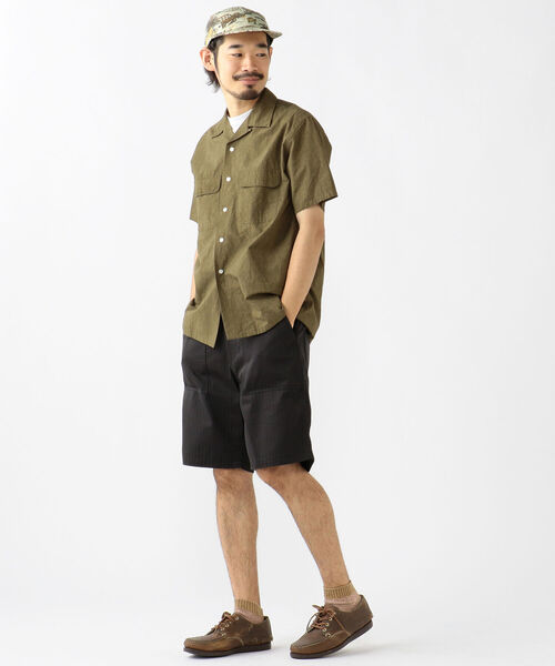 BEAMS PLUS（ビームスプラス）の「BEAMS PLUS / ヘリンボーン ミリタリー ユーティリティ ショーツ（その他パンツ・メンズ・チャコールグレー/オリーブ・S/M/XL/L）」の3枚目の写真