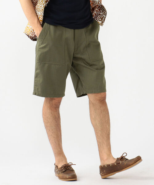 BEAMS PLUS（ビームスプラス）の「BEAMS PLUS / ヘリンボーン ミリタリー ユーティリティ ショーツ（その他パンツ・メンズ・チャコールグレー/オリーブ・S/M/XL/L）」の9枚目の写真