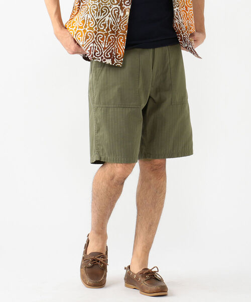 BEAMS PLUS（ビームスプラス）の「BEAMS PLUS / ヘリンボーン ミリタリー ユーティリティ ショーツ（その他パンツ・メンズ・チャコールグレー/オリーブ・S/M/XL/L）」の10枚目の写真