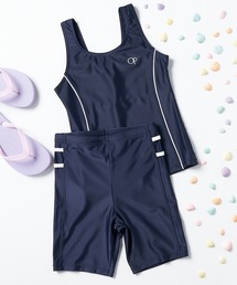 【OP:オーピー】スクール水着 タンキニ2点セット 水着 セパレート めくれ防止