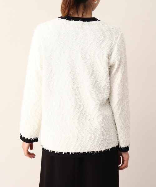 UNTITLED（アンタイトル）の「◆コットンリネン Vネックカーディガン（カーディガン/ボレロ・レディース・ネイビー系6/アイボリー系4・00/48/04/44/02）」の19枚目の写真