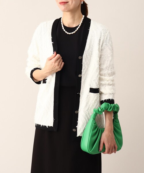 UNTITLED（アンタイトル）の「◆コットンリネン Vネックカーディガン（カーディガン/ボレロ・レディース・ネイビー系6/アイボリー系4・00/48/04/44/02）」の15枚目の写真