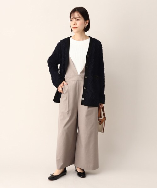 UNTITLED（アンタイトル）の「◆コットンリネン Vネックカーディガン（カーディガン/ボレロ・レディース・ネイビー系6/アイボリー系4・00/48/04/44/02）」の11枚目の写真