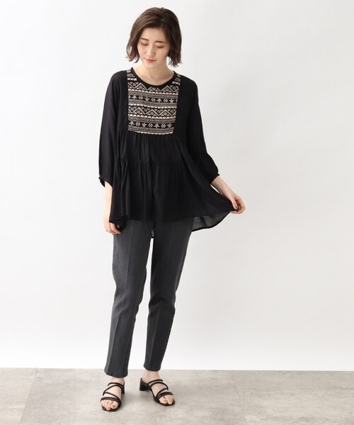 grove（グローブ）の「◇刺繍ティアードチュニック（シャツ