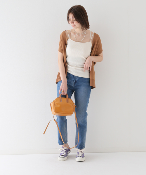 JOURNAL STANDARD relume(ジャーナルスタンダード レリューム)の「カップ付きスパゲティベアトップ(キャミソール・レディース・キャメル/ナチュラル/グリーン/グレー・FREE)」の10枚目の写真