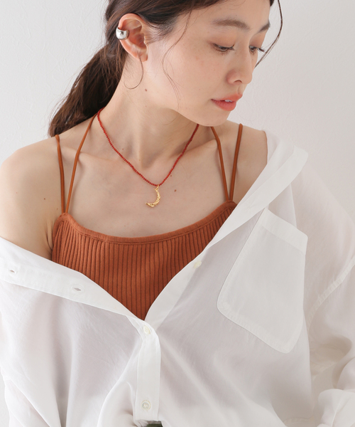 JOURNAL STANDARD relume(ジャーナルスタンダード レリューム)の「カップ付きスパゲティベアトップ(キャミソール・レディース・キャメル/ナチュラル/グリーン/グレー・FREE)」の15枚目の写真