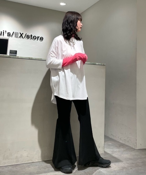 Lui's（ルイス）の「ラッパフレアパンツ（スラックス・レディース・ブラック/ブルー/ピンク・FREE）」の6枚目の写真