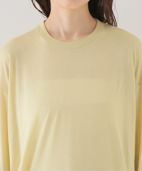 BASERANGE（ベースレンジ）の「【BASERANGE/ベースレンジ】 LOOSE LONG SLEEVE TEE：カットソー（Tシャツ/カットソー・レディース・モスグリーン・X-SMALL）」の7枚目の写真