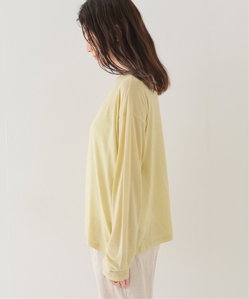 BASERANGE（ベースレンジ）の「【BASERANGE/ベースレンジ】 LOOSE LONG SLEEVE TEE：カットソー（Tシャツ/カットソー・レディース・モスグリーン・X-SMALL）」の5枚目の写真
