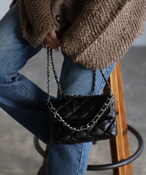 sakishimatokyo（サキシマトーキョー）の「キルティングポシェット（ショルダーバッグ・レディース・ブルー/ブラック/アイボリー・FREE）」の2枚目の写真