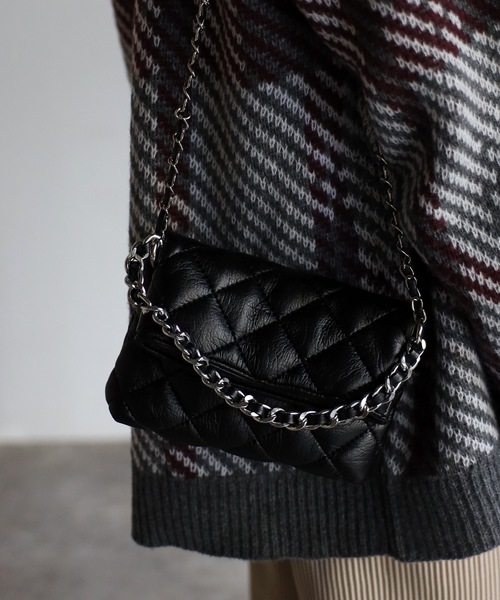 sakishimatokyo（サキシマトーキョー）の「キルティングポシェット（ショルダーバッグ・レディース・ブルー/ブラック/アイボリー・FREE）」の7枚目の写真