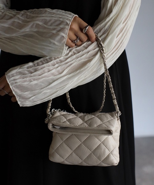 sakishimatokyo（サキシマトーキョー）の「キルティングポシェット（ショルダーバッグ・レディース・ブルー/ブラック/アイボリー・FREE）」の10枚目の写真