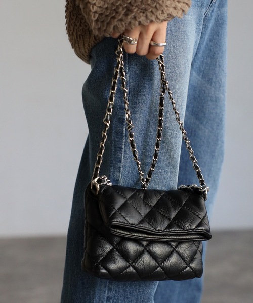 sakishimatokyo（サキシマトーキョー）の「キルティングポシェット（ショルダーバッグ・レディース・ブルー/ブラック/アイボリー・FREE）」の13枚目の写真