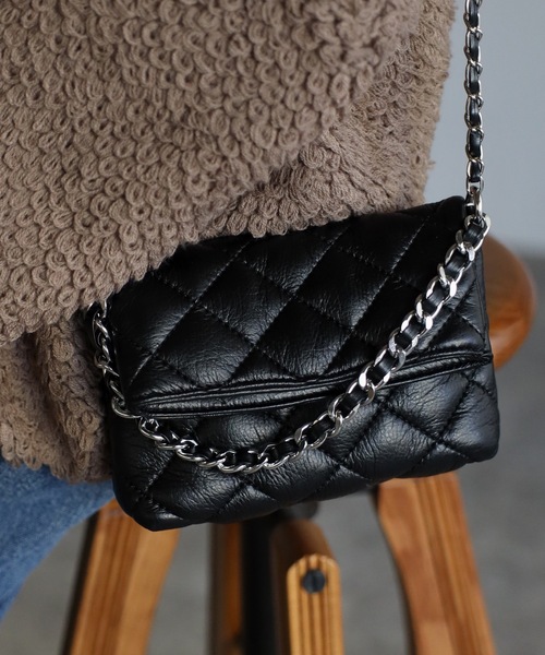 sakishimatokyo（サキシマトーキョー）の「キルティングポシェット（ショルダーバッグ・レディース・ブルー/ブラック/アイボリー・FREE）」の15枚目の写真