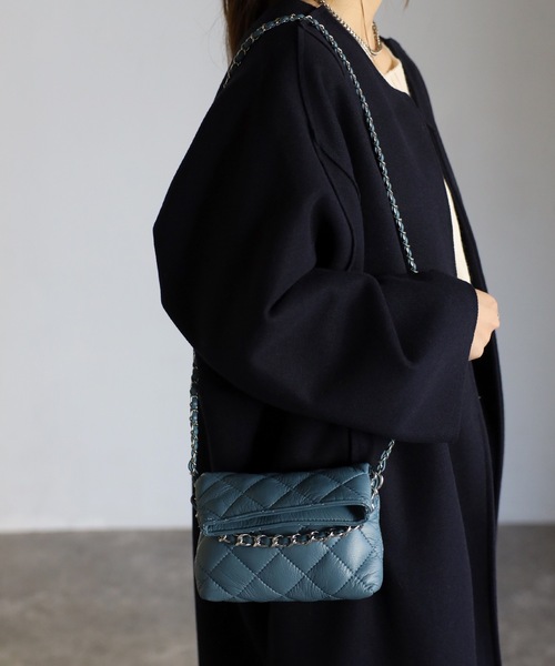 sakishimatokyo（サキシマトーキョー）の「キルティングポシェット（ショルダーバッグ・レディース・ブルー/ブラック/アイボリー・FREE）」の18枚目の写真