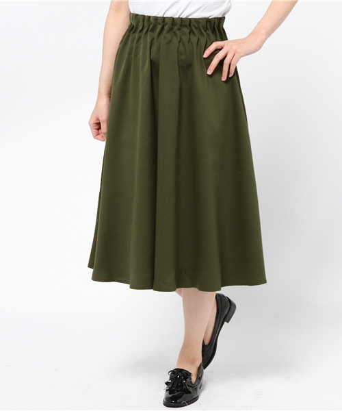 Kastane（カスタネ）の「【Kastane】ミモレWタックスカート（スカート・レディース・ベージュ/グレー/カーキ・FREE）」の7枚目の写真