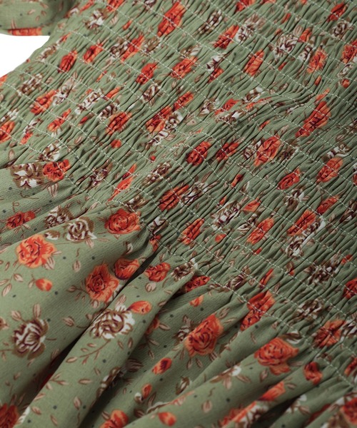 fifth（フィフス）の「アンティークフラワープリントギャザーブラウス（シャツ/ブラウス・レディース・グリーン/アイボリー・M）」の11枚目の写真