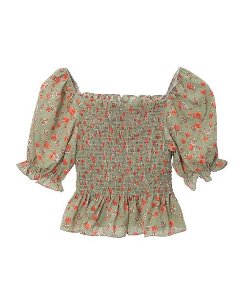 fifth（フィフス）の「アンティークフラワープリントギャザーブラウス（シャツ/ブラウス・レディース・グリーン/アイボリー・M）」の13枚目の写真