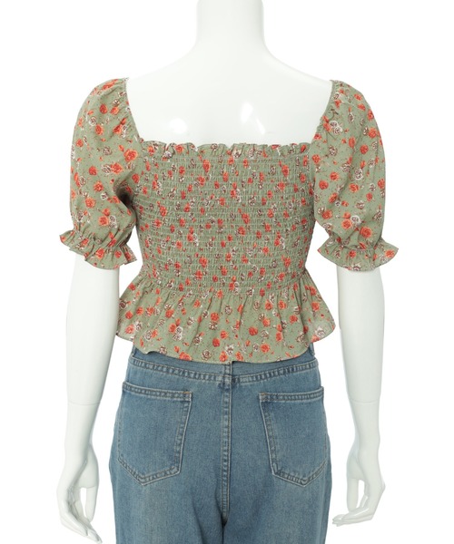 fifth（フィフス）の「アンティークフラワープリントギャザーブラウス（シャツ/ブラウス・レディース・グリーン/アイボリー・M）」の16枚目の写真