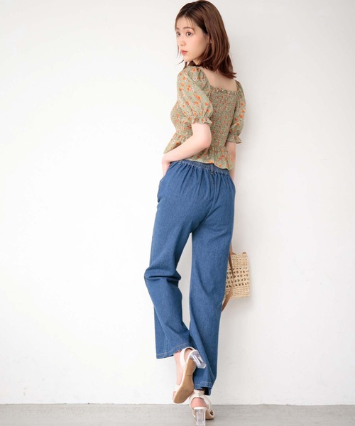 fifth（フィフス）の「アンティークフラワープリントギャザーブラウス（シャツ/ブラウス・レディース・グリーン/アイボリー・M）」の7枚目の写真