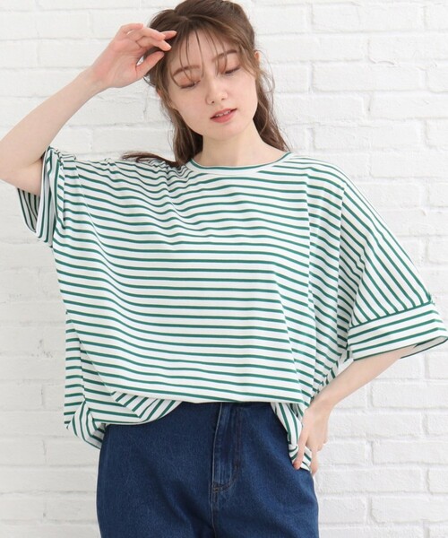 SHOO・LA・RUE（シューラルー）の「◆【接触冷感】フロントギャザードルマンプルオーバー（Tシャツ/カットソー・レディース・イエロー/ピンク系/ダークグリーン系2/ブラック系2/ホワイト系/ブラック・00）」の5枚目の写真