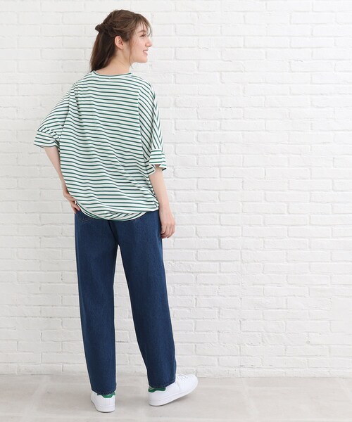 SHOO・LA・RUE（シューラルー）の「◆【接触冷感】フロントギャザードルマンプルオーバー（Tシャツ/カットソー・レディース・イエロー/ピンク系/ダークグリーン系2/ブラック系2/ホワイト系/ブラック・00）」の13枚目の写真