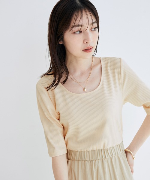 前後2WAY異素材ドッキングワンピース