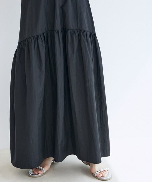 前後2WAY異素材ドッキングワンピース