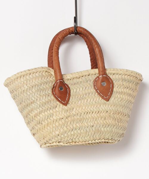 MIDWEST(ミッドウエスト)の「AFRICAN MARKET TAZADOME BASKET LEATHER HANDLE X-SM(ショルダーバッグ・レディース・ベージュ・FREE)」の1枚目の写真