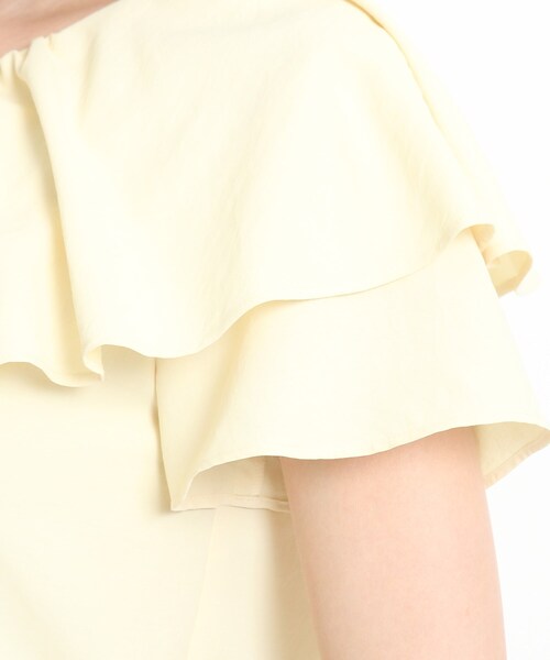 COUP DE CHANCE（クードシャンス）の「◆【洗える/日本製】ケープ衿フリルブラウス（シャツ/ブラウス・レディース・ホワイト/イエロー/チャコール/ピンク系・40/38/36/34）」の7枚目の写真