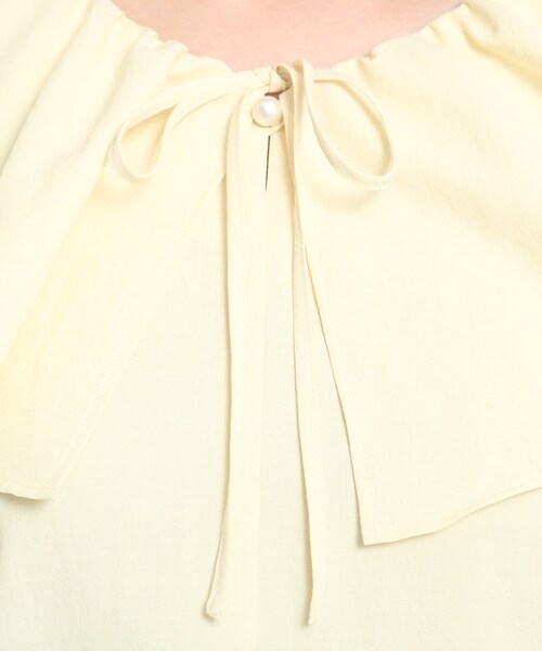 COUP DE CHANCE（クードシャンス）の「◆【洗える/日本製】ケープ衿フリルブラウス（シャツ/ブラウス・レディース・ホワイト/イエロー/チャコール/ピンク系・40/38/36/34）」の18枚目の写真