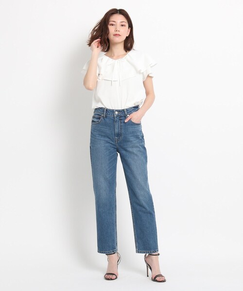 COUP DE CHANCE（クードシャンス）の「◆【洗える/日本製】ケープ衿フリルブラウス（シャツ/ブラウス・レディース・ホワイト/イエロー/チャコール/ピンク系・40/38/36/34）」の8枚目の写真